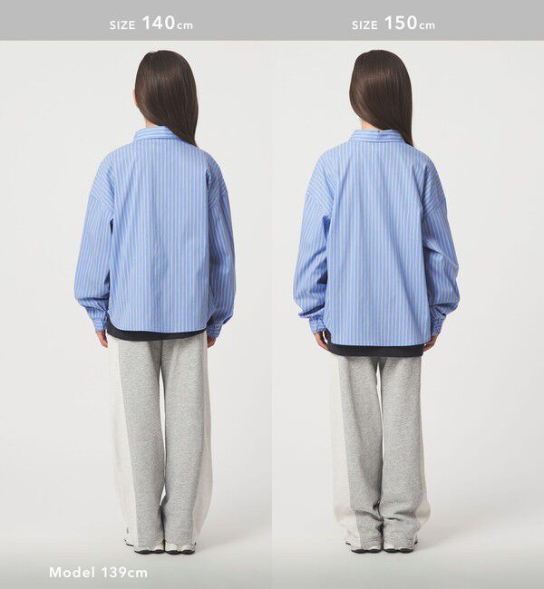 UNITED ARROWS green label relaxing「ストライプシャツ / キッズ  100cm-130cm 撥水」|シャツ・ブラウス|