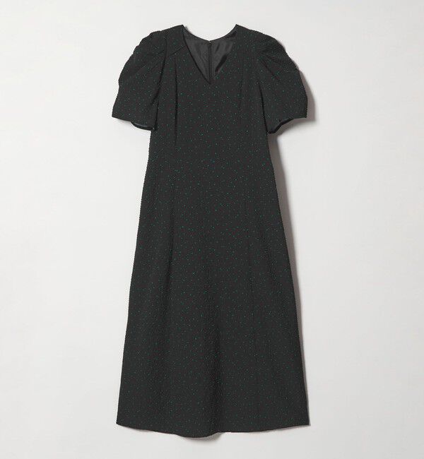 EMMEL REFINES「＜EMMEL REFINES＞EM ドットプリント タックギャザースリーブ ワンピース」|ワンピース|