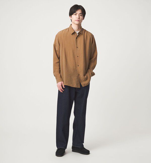UNITED ARROWS green label relaxing「フィブリル ストライプ柄 長袖 ボックス シャツ」|シャツ・ブラウス|