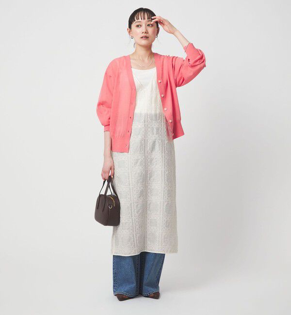 UNITED ARROWS green label relaxing「シアー クロス ステッチ ワンピース」|ワンピース|