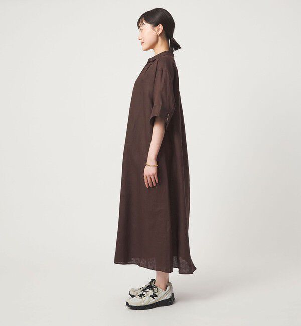 UNITED ARROWS green label relaxing「［size SHORTあり］リネン シャツ ワンピース」|ワンピース|