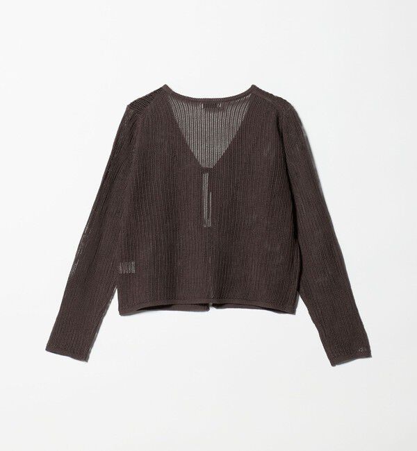 UNITED ARROWS green label relaxing「メッシュ リボン Vネック カーディガン」|カーディガン|