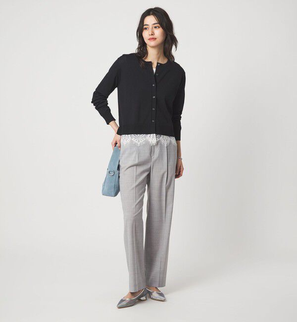 UNITED ARROWS green label relaxing「裾レース ドッキング ニット カーディガン」|カーディガン|