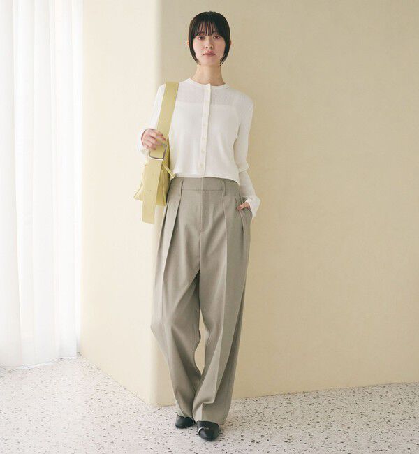 BEAUTY&YOUTH UNITED ARROWS「2タックテーパードパンツ 吸水速乾 防シワ UV」|スラックス|