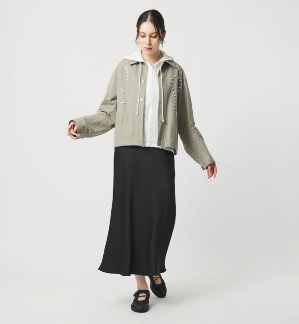 BEAUTY&YOUTH UNITED ARROWS「ポリエステルサテン マーメイドフレアスカート 」|スカート|