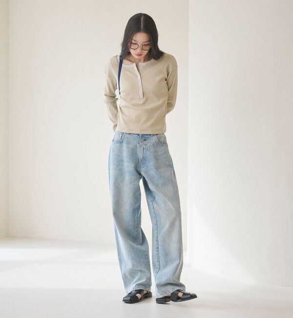 BEAUTY&YOUTH UNITED ARROWS「【WEB限定】ランダムリブ ヘンリーネック スナッププルオーバー」|Tシャツ・カットソー|