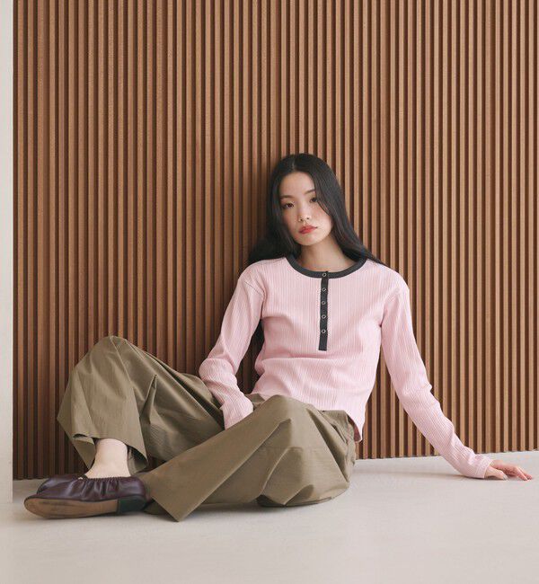 BEAUTY&YOUTH UNITED ARROWS「【WEB限定】ランダムリブ ヘンリーネック スナッププルオーバー」|Tシャツ・カットソー|