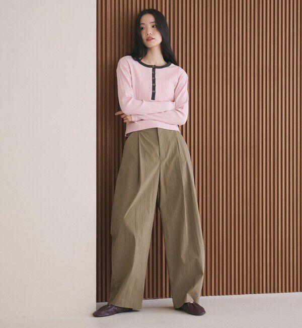 BEAUTY&YOUTH UNITED ARROWS「【WEB限定】ランダムリブ ヘンリーネック スナッププルオーバー」|Tシャツ・カットソー|