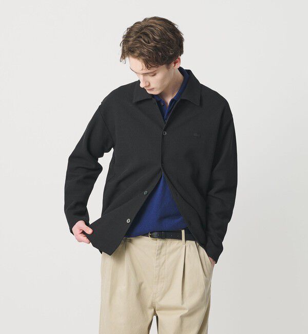 BEAUTY&YOUTH UNITED ARROWS「＜LACOSTE for BEAUTY&YOUTH＞ワントーン シャツ ジャケット」|カーディガン|BLACK