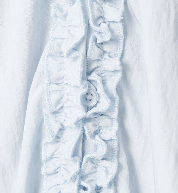 BEAUTY&YOUTH UNITED ARROWS「【WEB限定 Wardrobe DAILY MINIMAL】ラッフル Vネックブラウス ウォッシャブル」|シャツ・ブラウス|