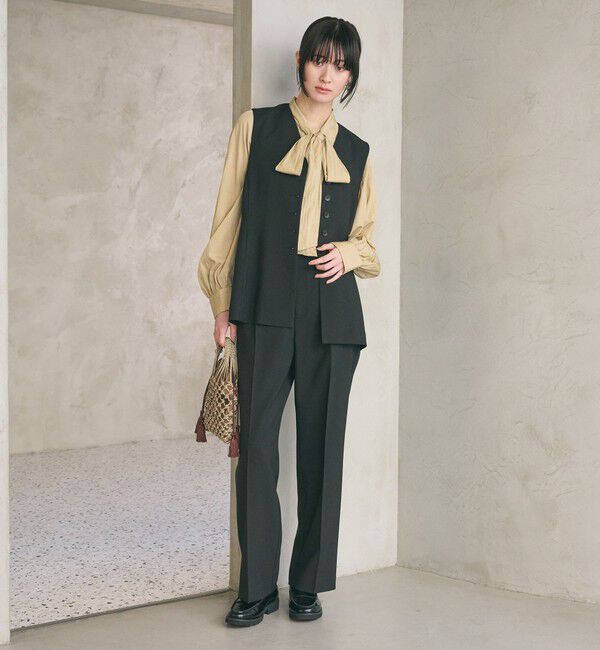 BEAUTY&YOUTH UNITED ARROWS「【WEB限定 Wardrobe DAILY MINIMAL】メランジ ペプラムベスト ウォッシャブル」|ベスト・ジレ|
