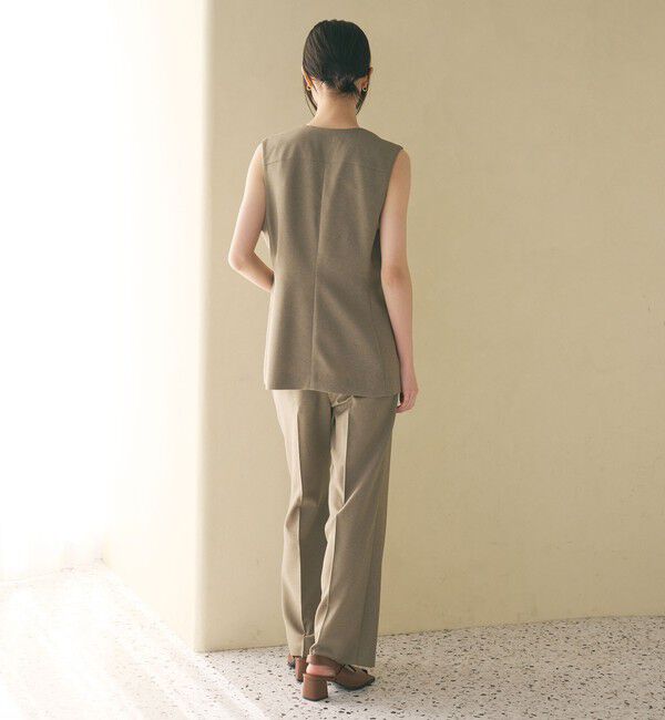 BEAUTY&YOUTH UNITED ARROWS「【WEB限定 Wardrobe DAILY MINIMAL】メランジ ペプラムベスト ウォッシャブル」|ベスト・ジレ|