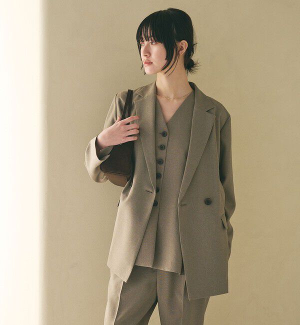 BEAUTY&YOUTH UNITED ARROWS「【WEB限定 Wardrobe DAILY MINIMAL】メランジ ダブルジャケット ウォッシャブル」|テーラードジャケット|