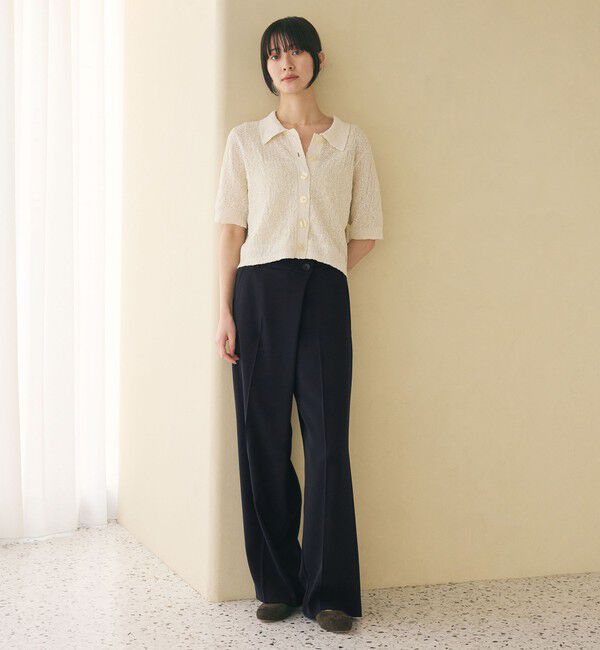 BEAUTY&YOUTH UNITED ARROWS「【WEB限定 Wardrobe DAILY MINIMAL】ダブルクロス ラップパンツ ウォッシャブル」|スラックス|