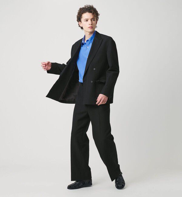 BEAUTY&YOUTH UNITED ARROWS「スリーク ウール リネン 1プリーツ トラウザー セットアップ対応」|チノ|