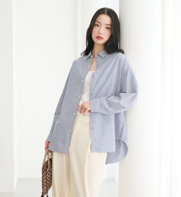 BEAUTY&YOUTH UNITED ARROWS「【WEB限定】ストライプ レギュラーシャツ」|シャツ・ブラウス|NAVY