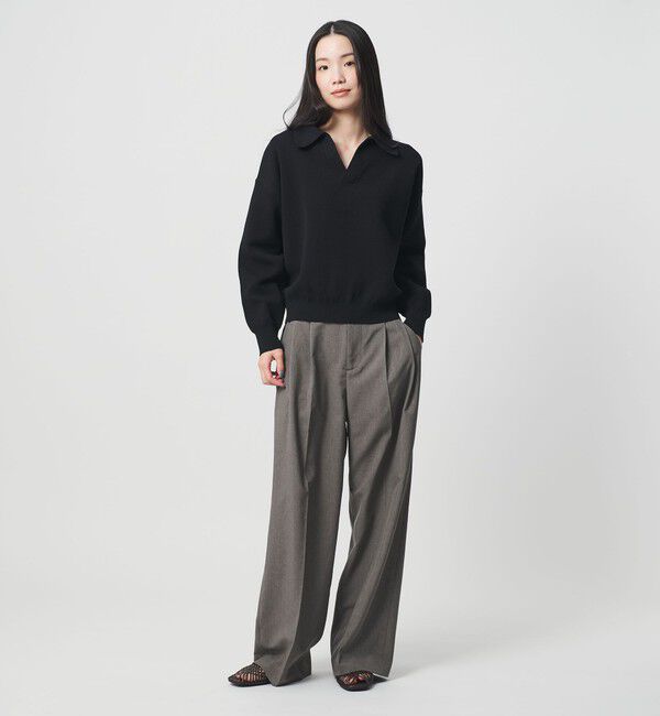 BEAUTY&YOUTH UNITED ARROWS「【WEB限定 Wardrobe DAILY MINIMAL】スキッパーニットプルオーバー ウォッシャブル」|ニット・セーター|