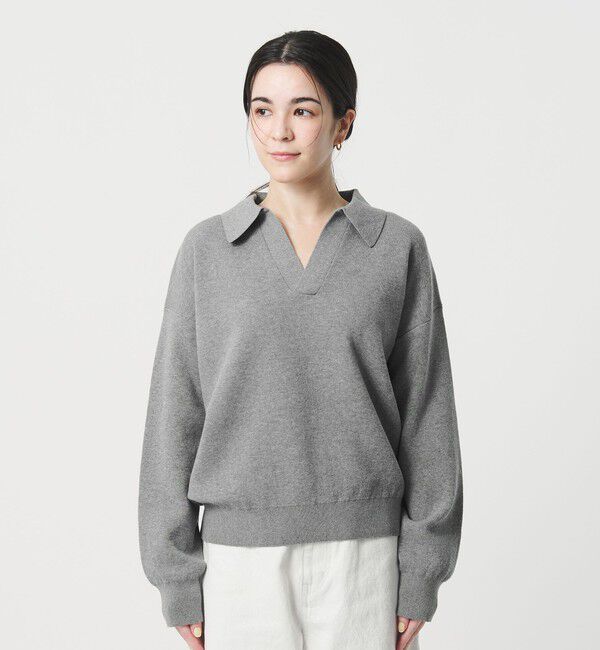 BEAUTY&YOUTH UNITED ARROWS「【WEB限定 Wardrobe DAILY MINIMAL】スキッパーニットプルオーバー ウォッシャブル」|ニット・セーター|