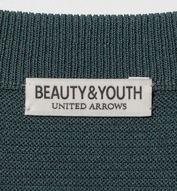 BEAUTY&YOUTH UNITED ARROWS「パール ステッチ フォルム クルーネック ニット ウォシャブル」|ニット・セーター|