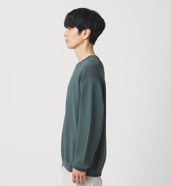 BEAUTY&YOUTH UNITED ARROWS「パール ステッチ フォルム クルーネック ニット ウォシャブル」|ニット・セーター|