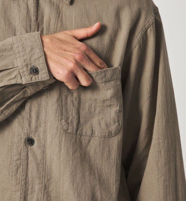 STEVEN ALAN「＜Steven Alan＞ CL クレープ オープンカラー オーバー シャツ」|シャツ・ブラウス|