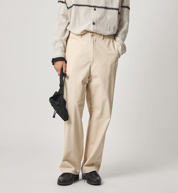 STEVEN ALAN「＜Steven Alan＞ ハイツイスト ツイル アーミー ノープリーツ トラウザーズ」|チノ|