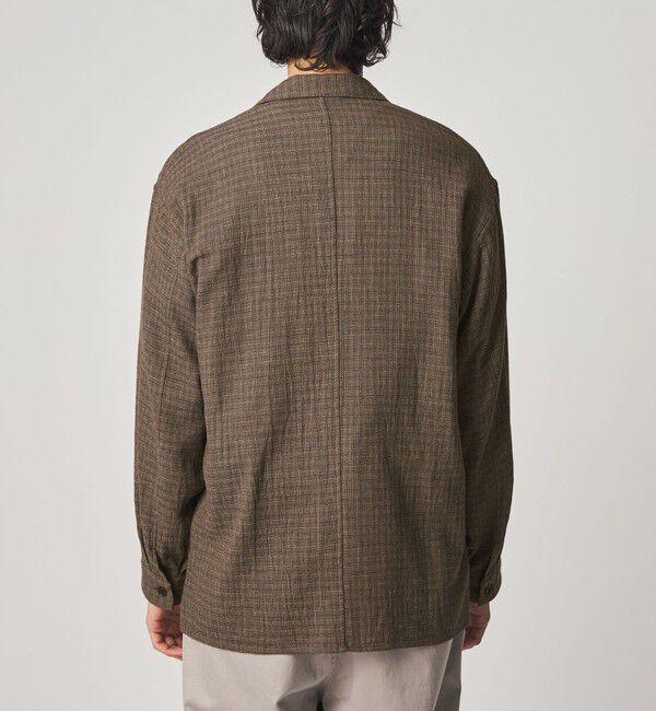 STEVEN ALAN「＜Steven Alan＞ コットンメッシュ チェック オープンカラー オーバー シャツ」|シャツ・ブラウス|