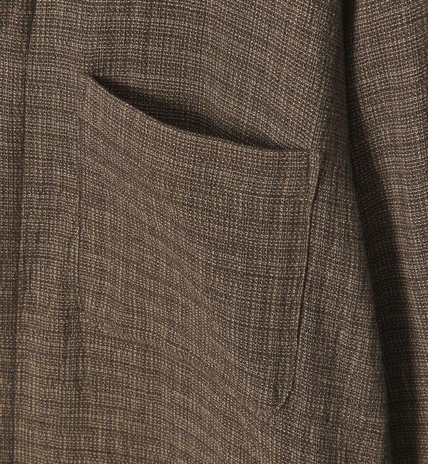 STEVEN ALAN「＜Steven Alan＞ コットンメッシュ チェック オープンカラー オーバー シャツ」|シャツ・ブラウス|