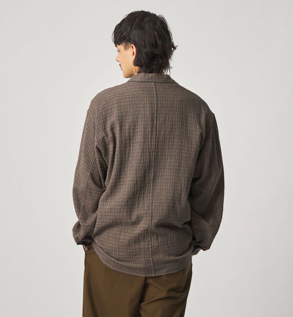 STEVEN ALAN「＜Steven Alan＞ コットンメッシュ チェック オープンカラー オーバー シャツ」|シャツ・ブラウス|