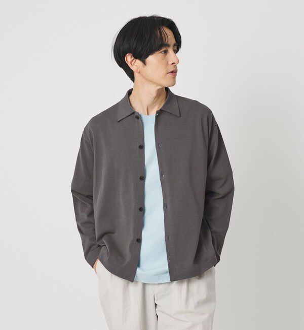 BEAUTY&YOUTH UNITED ARROWS「デオドラント ニット シャツ 抗菌防臭 ウォッシャブル」|カーディガン|DK.GRAY