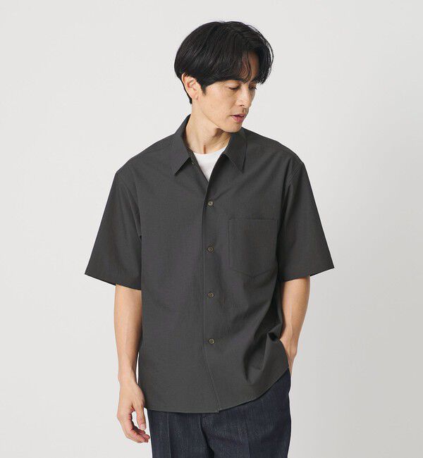 BEAUTY&YOUTH UNITED ARROWS「KOMATSU PACK キャンプカラー ショートスリーブ シャツ GRANDE型 セットアップ対応 撥水 ウォッシャブル」|シャツ・ブラウス|