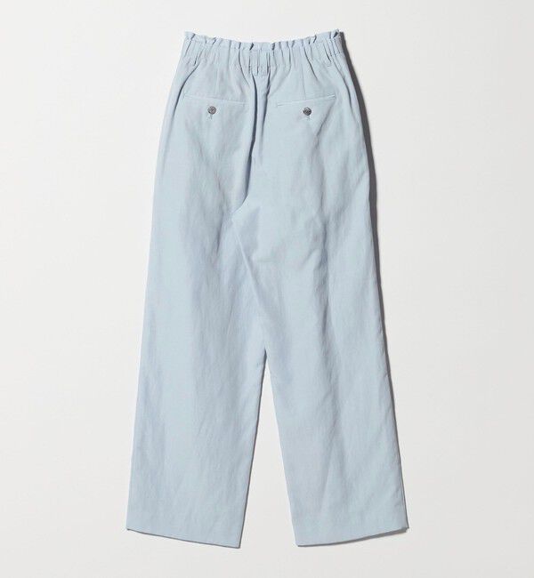 BEAUTY&YOUTH UNITED ARROWS「麻ブレンド バックゴム タック ワイドパンツ」|チノ|