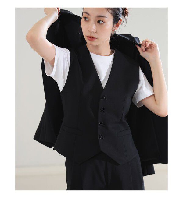 Demi-Luxe BEAMS 「AK+1 / スーパーブラック ベスト」|ダウン|BLACK