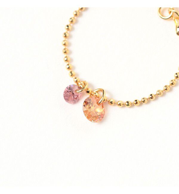 Ray BEAMS 「ダブル ストーン スライド リング」|リング|