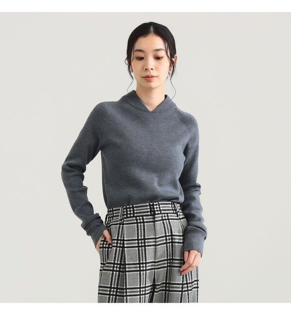 Demi-Luxe BEAMS 「AK+1 / MA-1 リブカラー プルオーバー」|ニット・セーター|