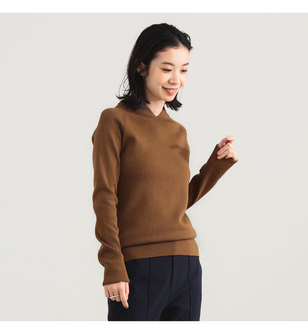 Demi-Luxe BEAMS 「AK+1 / MA-1 リブカラー プルオーバー」|ニット・セーター|