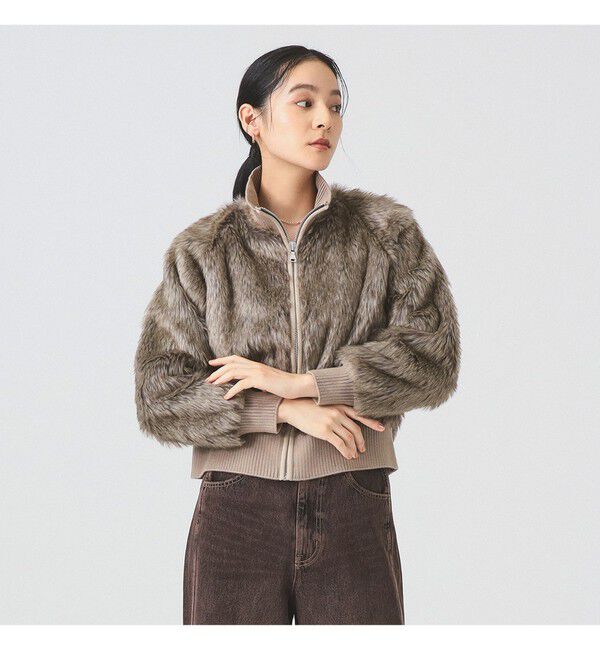 Ray BEAMS 「【別注】PENNEY&rsquo;S / ファー ジャケット」|ブルゾン・スタジャン|SAND_BEIGE