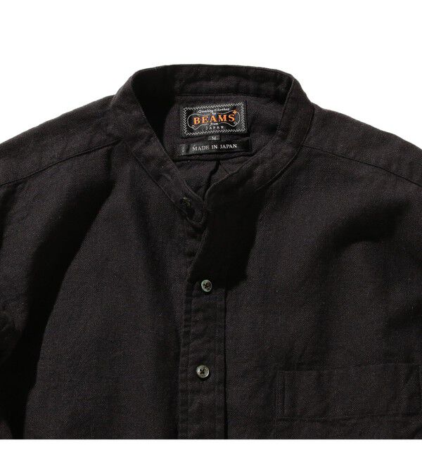 BEAMS PLUS「Band Collar Pullover Cotton Linen Herringbone」|シャツ・ブラウス|