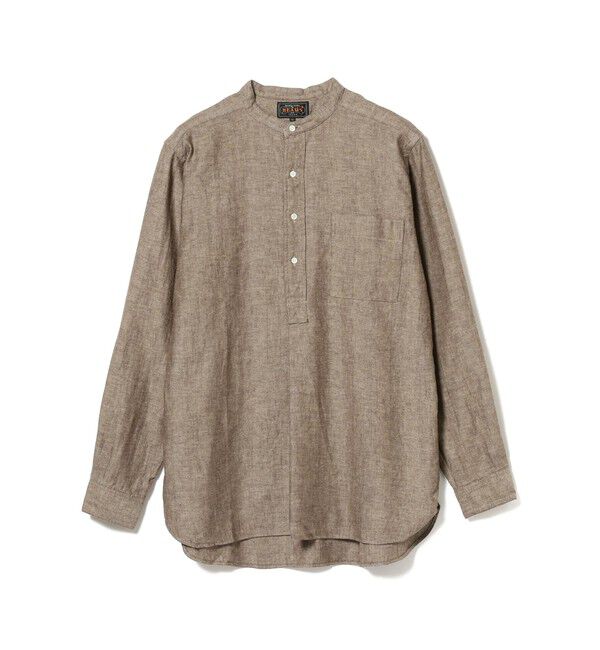 BEAMS PLUS「Band Collar Pullover Cotton Linen Herringbone」|シャツ・ブラウス|