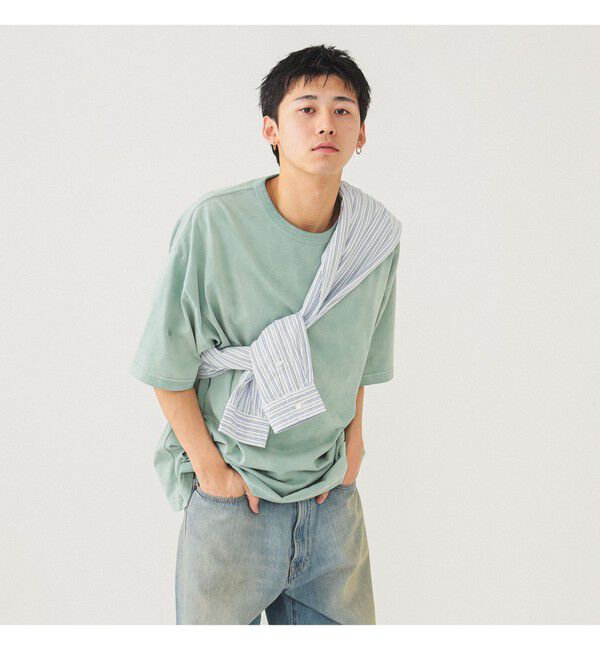 BEAMS「ルーズ フェード クルーネックTシャツ」|Tシャツ・カットソー|MINT.GRN