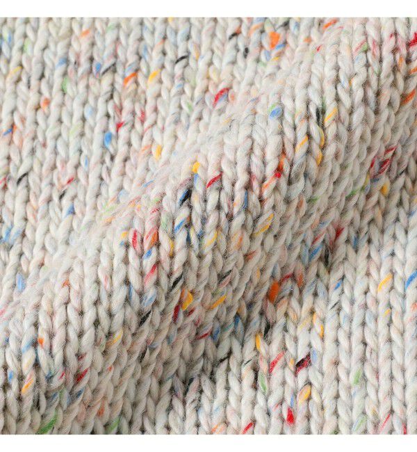 BEAMS「3ゲージ カラーネップ クルーネック ニット」|ニット・セーター|