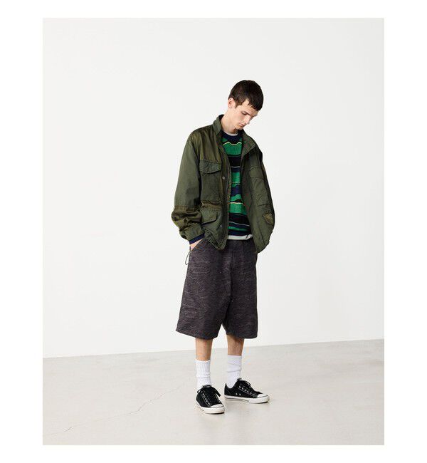 BEAMS「3ファブリック クレイジー M65 ジャケット【ワイドフィット】」|ブルゾン・スタジャン|