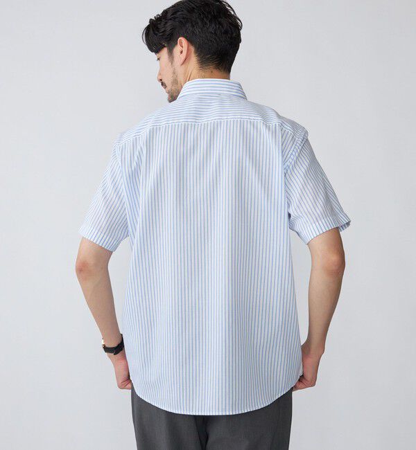 SHIPS「SHIPS: <接触冷感>アイス コットン ワイド カラミ ショートスリーブ シャツ」|シャツ・ブラウス|