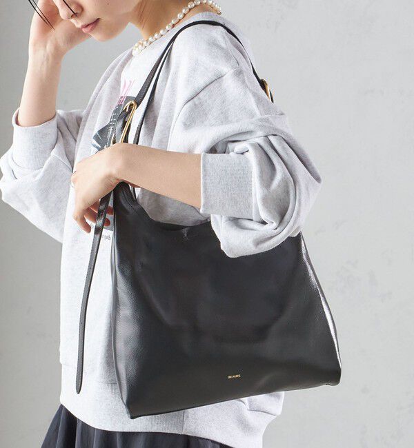 SHIPS for women「BEAURE:パーティション レザー バッグ 小」|トートバッグ|