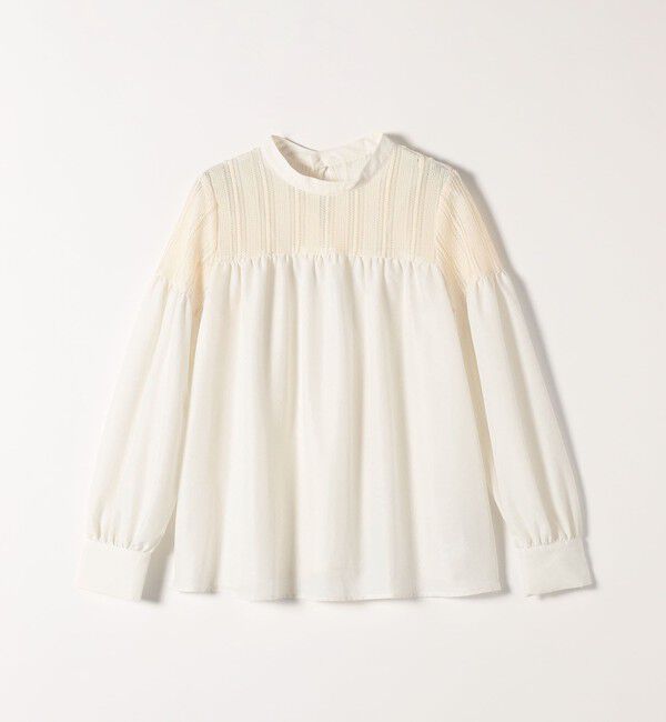 quaranciel「quaranciel:〈手洗い可能〉ラッセル レース フィブリル ブラウス」|シャツ・ブラウス|