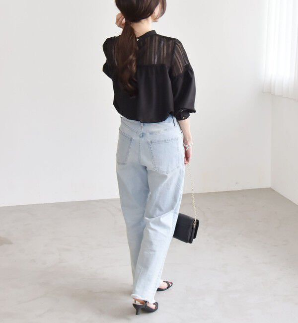 quaranciel「quaranciel:〈手洗い可能〉ラッセル レース フィブリル ブラウス」|シャツ・ブラウス|