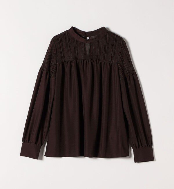 quaranciel「quaranciel:〈手洗い可能〉ラッセル レース フィブリル ブラウス」|シャツ・ブラウス|