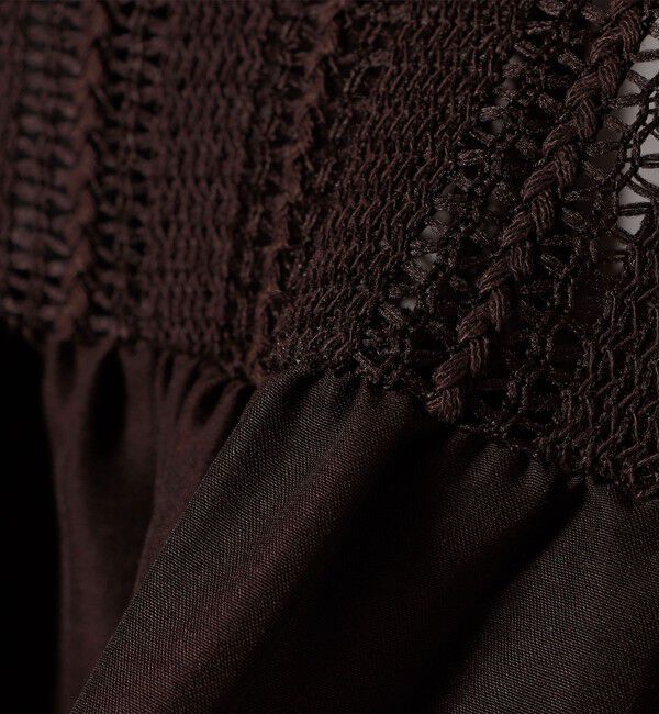 quaranciel「quaranciel:〈手洗い可能〉ラッセル レース フィブリル ブラウス」|シャツ・ブラウス|