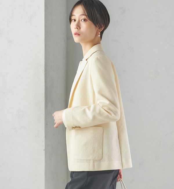 SHIPS for women「〈手洗い可能〉ストレッチ混 シングル 1ボタン テーラード ジャケット」|テーラードジャケット|