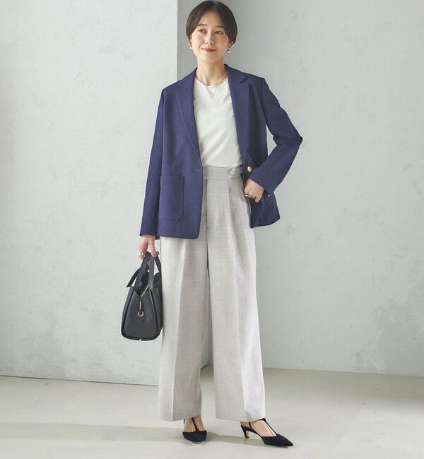 SHIPS for women「〈手洗い可能〉ストレッチ混 シングル 1ボタン テーラード ジャケット」|テーラードジャケット|